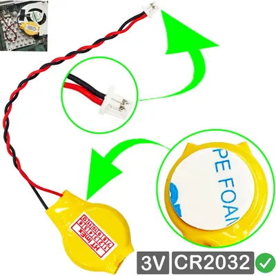Produktbild von RTC CR2032 CMOS Batterie mit Stecker kabel für Dell Alienware X51 R1 08PG26
