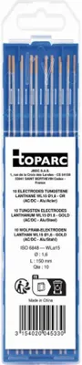 Produktbild von Packung mit 10 GYS Wolframelektroden Lanthane WL15 Ø 1,6 - Gold (AC/DC) - 045330