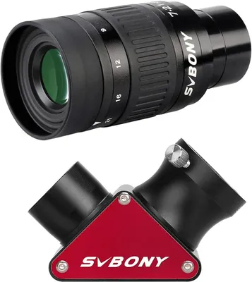Immagine prodotto di SVBONY Set di accessori per telescopi, oculare zoom SV135, diagonale stellare a specchio dielettrico SV188P, 1,25 pollici, zoom da 7 a 21 mm, per telescopi Visual