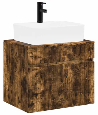 Produktbild von vidaXL Badezimmermöbel-Set Geräucherte Eiche Holzwerkstoff
