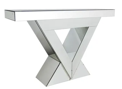 Zdjęcie produktu dla Stolik konsolowy MDF z lustrzanym szkłem