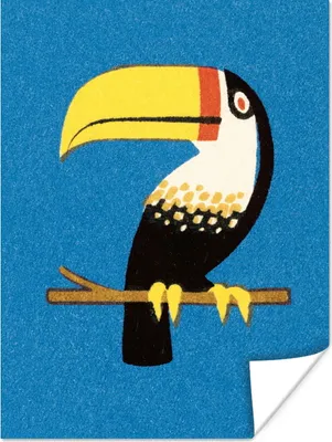Produktbild von MuchoWow® Poster Eine Illustration eines bunten Tukans 120x160 cm - Wandbilder