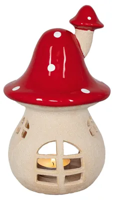 Immagine prodotto di Elzusha - Candela in terracotta a forma di fungo, 20,3 cm