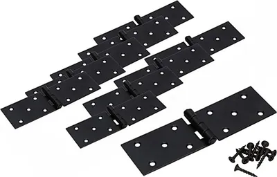 Obrázok produktu pre KOTARBAU® Sada 10 závesov na debny 100x45 mm Valcované čierne Nábytkový záves Nábytkový záves Robustný