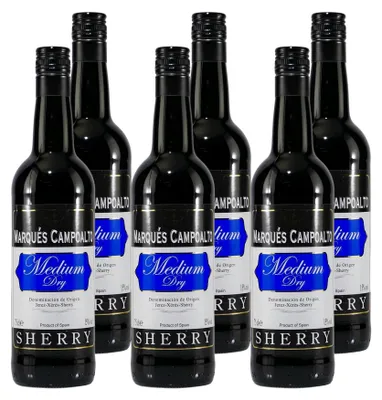 Produktbild von Marqués Campoalto Sherry -Medium Dry- (6 x 0,75L)