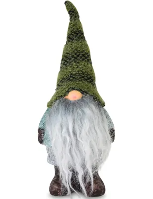 Produktbild von Dekofigur Wichtel "Heribert" - 23 cm Grün | 10497 - Adventsdekoration Weihnachten
