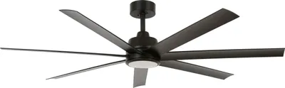 Produktbild von Energiespar Deckenventilator mit LED Beleuchtung und Fernbedienung Atlanta Schwarz 142 cm
