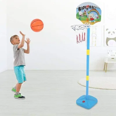 Produktbild von Famanu Basketballring Kinder Basketballset - Höhenverstellbar, bunt
