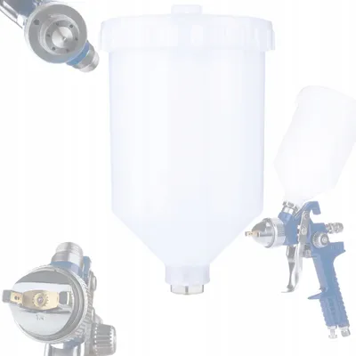 Obrázek produktu pro Rosfix Nádrž pro Stříkací Pistole HVLP – Objem 600 ml | Odolná a Chemicky Odolná | Kompatibilní s Většinou Stříkacích Pistolí HVLP