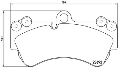 Produktbild von Brembo Bremsbelagsatz, Scheibenbremse Vorderachse P 85 069