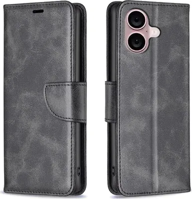 Produktbild von Mobigear Excellent iPhone 16 Plus Hülle Klapphülle Geldbörse - Schwarz