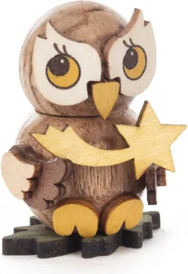Obrázok produktu pre Miniatúrna figúrka sovy s hviezdou na umiestnenie ŠxVxH 4x4x2cm NOVINKA