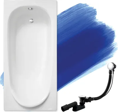 Produktbild von BADLAND Badewanne Rechteck Medium 190x80 mit Ablaufgarnitur und Füßen GRATIS ohne Verkleidung
