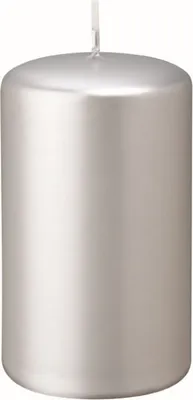 Produktbild von 4er Adventskerzen, Adventskranz Kerzen Set Silber 10 x Ø 5 cm