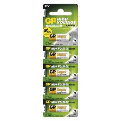 Obrázok produktu pre GP Batteries High Voltage 23A, Batéria na jedno použitie, Alkalický, 12 V, 5 kusov, Viacfarebný, Blistr
