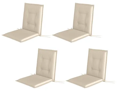 Image de Coussins de jardin - Coussins de chaise - Coussins d'assise - Coussins pour chaises de jardin - Ensemble de coussins beige - 108 x 50 x 5 cm