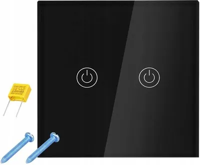 Image de Interrupteur tactile à double lumière noir