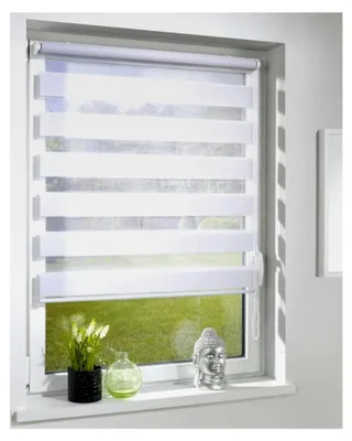 Produktbild von Duo-Doppelrollo ohne Bohren B:100 cm, L:160 cm Grau mit Klemmfix/Klemmträger zur Montage für Balkontüren und Fenster