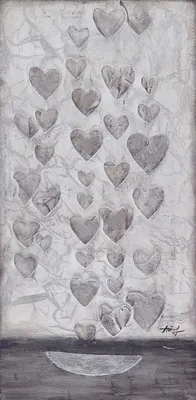 Produktbild von Ölgemälde Herzen - ca. 40 x 80cm