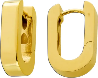 Produktbild von Ovale Creolen Hoops Gold 585 14 Karat halbmassiv