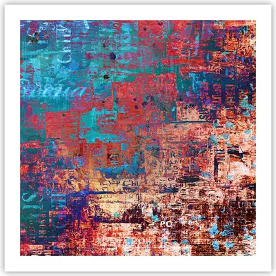 Produktbild von Poster - Poster ohne Rahmen - Graffiti modern - 60x60 cm - Wand Bild - Wanddeko - Wandbilder - Kunstposter - Wandposter - Bilder - Kunstdruck - Wanddekoration - Wandbild - P2XAC60x60-3648