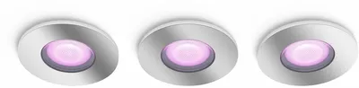 Produktbild von Philips Hue White&Col. Amb. Xamento Einbauspot silber 3er
