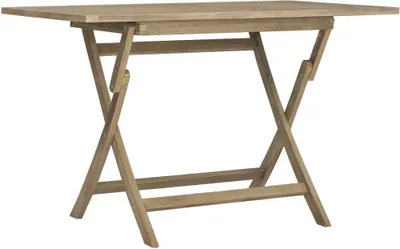 Obrázok produktu pre vidaXL Záhradný stôl skladací sivý 120x70x75 cm z masívneho teakového dreva