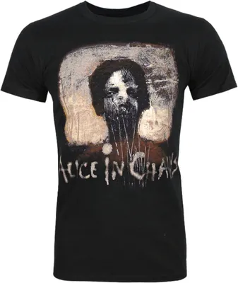 Image de Alice In Chains T-shirt officiel homme Stitch Boy NS4978 (S) (Noir)