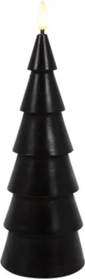 Produktbild von Countryfield LED-Kerze Tannenbaum Schwarz Ø 7,8 × 22,5 cm – Echtwachs & Timer