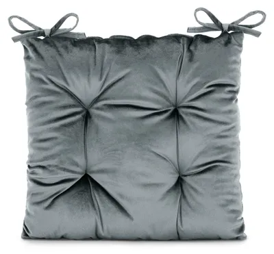 Zdjęcie produktu dla Poduszka na krzesło grafitowy velvet 40X40 Aleksa AmeliaHome