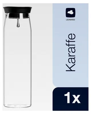 Produktbild von Karaffe Brioso 1 Liter, Glas, Wasserkaraffe mit Deckel, handgemacht