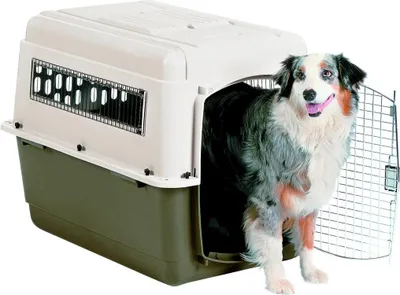 Produktbild von Trixie Transportbox VARI Kennel VI: 67 × 69 × 91 cm, oliv/beige