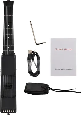 Zdjęcie produktu dla 7-fretkowa inteligentna gitara elektryczna - cichy trening, cyfrowy tuner, metronom, MIDI, przenośna, z cyfrowym capo, dla początkujących i podróżujących
