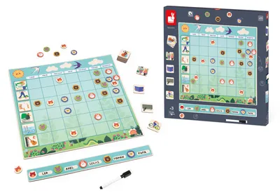 Image de Janod Tableau magnétique - Planification hebdomadaire pour enfants - Jouets éducatifs