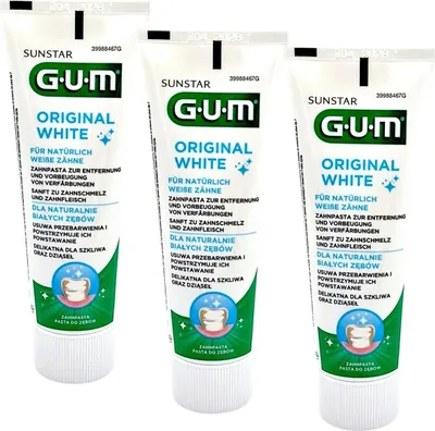Produktbild von 3x GUM Original White Zahncreme (3x75 ml)