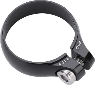 Immagine prodotto di Morsetto per reggisella da bicicletta, 31,8 mm, per reggisella da 27,2 mm, ultraleggero, alluminio, nero
