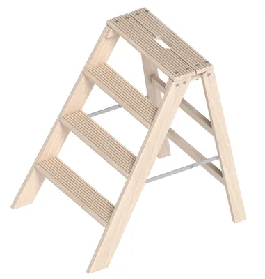 Produktbild von Layher 1055 klappbarer Holzstufentritt 4 Stufen