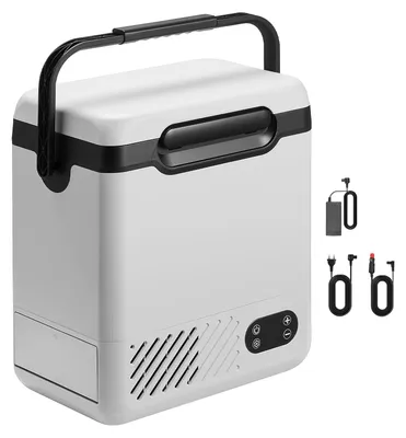 Produktbild von SucceBuy Tragbare Kompressor-Kühlbox 12 L, Elektrischer Autokühlschrank mit Griff, Temperaturbereich von -20 °C bis 20 °C, 12/24 V DC und 100-240 V AC, Ideal für Camping, Reisen, Lkw, Wohnmobil und Boot