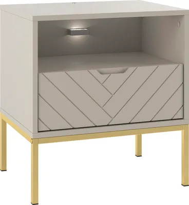 Produktbild von Nachttisch Daria mit 1 Schublade, Kaschmir, 53cm