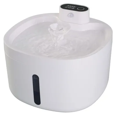 Produktbild von Kabelloser, automatischer Trinkbrunnen für Hunde und Katzen (2,6 l Fassungsvermögen) mit 3 Modi, 5-Stufen-Filtersystem und leiser Pumpe