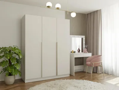 Obrázek produktu pro Třídveřová šatní skříň 150 cm CELARI - kašmír