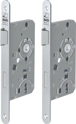 Produktbild von BASI - Einsteck-Zimmertürschloss - SET - 2x ES 922 - Lochung: Buntbart - Stulp abgerundet - DIN Links - 2x9220-5512