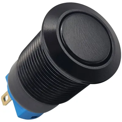 Productafbeelding van ProRide Pulsschakelaar OFF-(ON) - 12V/5A - Inbouw-Ø12mm - Zwart
