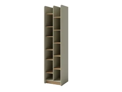 Produktbild von Regal - Bücherregal - Lagerregal - Leiterregal - Standregal – ALESSIO System 4 – 55 cm - Grau - Vielseitiges Möbel für Kinder- und Jugendzimmer