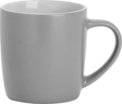 Produktbild von Argon Ta Kaffeetasse in mattem Farbton – 350 ml – Grau – Robuste Teetasse aus Steingut, spülmaschinen- und mikrowellengeeignet