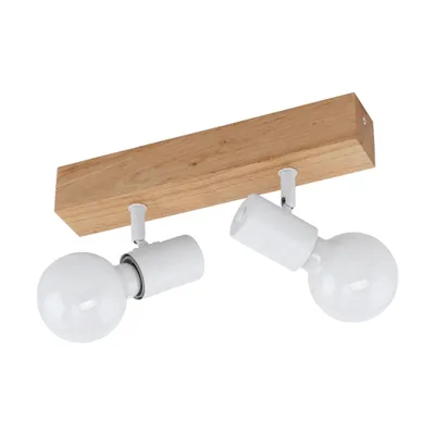 Produktbild von EGLO Townshend 3, Schienenlichtschranke, E27, 2 Glühbirne(n), 220-240 V, Weiß, Holz