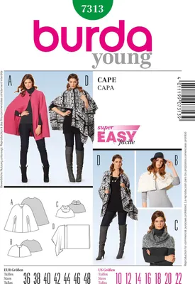 Produktbild von Schnittmuster Burda 7313 Cape