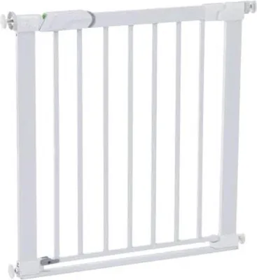 Produktbild von Famanu Treppenschutzgitter ohne Bohren - Klemmbefestigung für Kinder und Haustiere 73 - 80 cm - Weiß
