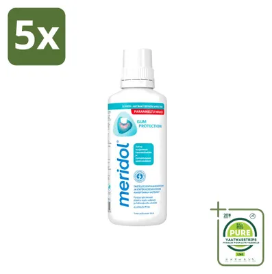 Image de 5 flacons de bain de bouche Meridol - pour une hygiène bucco-dentaire quotidienne - 400 ml - lot économique - 5 pièces