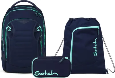 Produktbild von Satch, Schulrucksack-Set MATCH PLUS Ocean Mint 3-teilig, ab. 5. Klasse